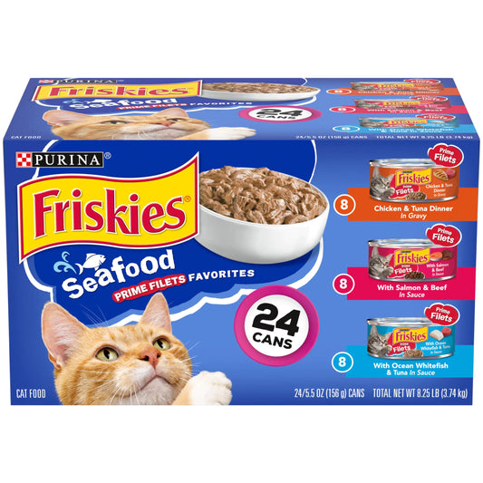 Cibo umido per gatti Purina Friskies (24 lattine)