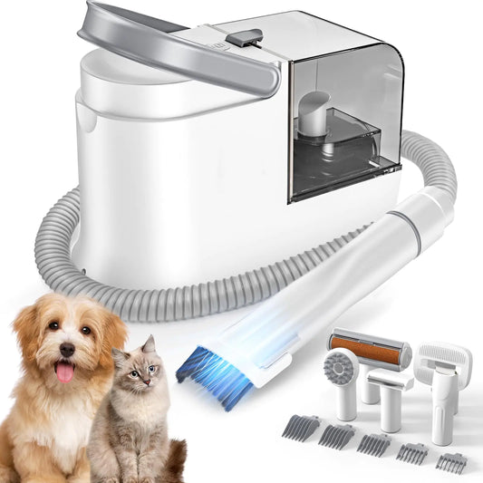 Kit per la toelettatura del cane e aspirapolvere per animali domestici